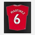 Framed Lisandro Martinez Signed Shirt, Manchester United Home [Lite]