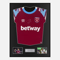 Framed Lucas Paquetá Signed West Ham United Shirt 2022-23 Home [Classic]