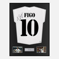 Framed Luis Figo Signed Real Madrid Shirt 2002 Centenary Home [Classic]
