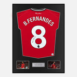 Framed Bruno Fernandes Signed Manchester United Shirt 2025-26 [Classic]