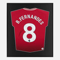 Framed Bruno Fernandes Signed Shirt, Manchester United Home [Lite]