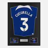 Framed Marc Cucurella Signed Chelsea Shirt 2023-24 Home [Modern]