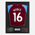 Framed Mark Noble Signed West Ham United Shirt 2020-21 Home [Classic]