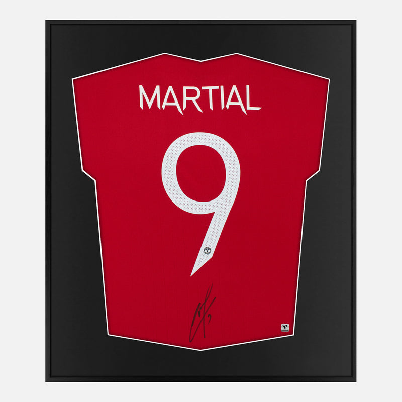 Framed Martial Signed Manchester United Shirt, Cup Home [Mini]