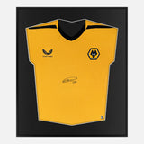 Framed Cunha Signed Shirt, Wolverhampton Wanderers [Mini]