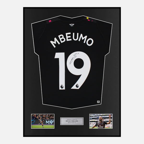 Framed Bryan Mbeumo Signed Brentford Shirt 2022-23 Third away [Modern]