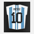 Framed Messi Signed Shirt, Argentina 2022 FIFA World Cup [Lite]