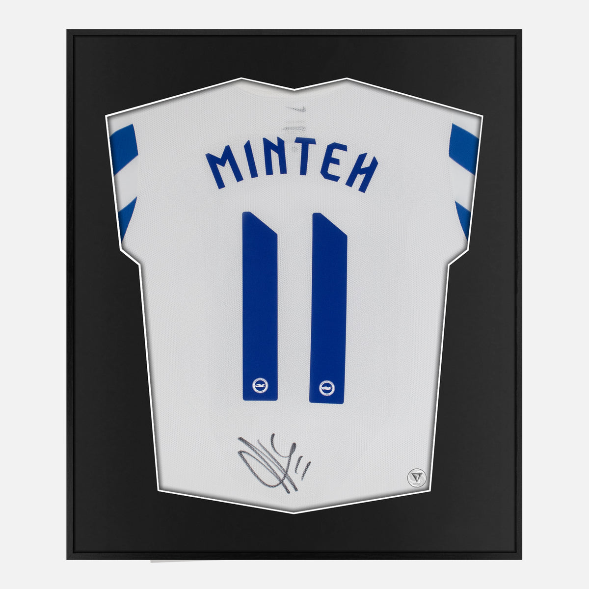 Framed Yankuba Minteh Signed Brighton & Hove Albion Shirt [Lite] — Authentic signature with NFC and COA | The Vault