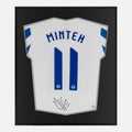 Framed Yankuba Minteh Signed Brighton & Hove Albion Shirt [Lite]