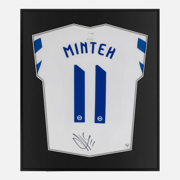 Framed Yankuba Minteh Signed Brighton & Hove Albion Shirt [Lite]