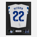 Framed Kaoru Mitoma Signed Brighton Shirt Home [Classic]