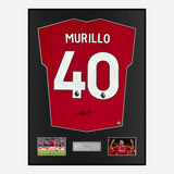 Framed Murillo Signed Nottingham Forest Shirt Home Red [Modern]