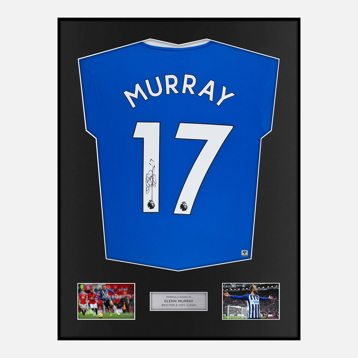 Framed Glenn Murray Signed Brighton Shirt Home [Classic] — Verified autograph with NFC and certificate | The Vault