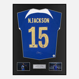 Framed Nicolas Jackson Signed Chelsea Shirt, Blue Home [Modern]