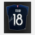 Framed Nabil Fekir Signed Shirt, France Home [Lite]