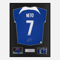 Framed Pedro Neto Signed Chelsea Shirt Home 7 [Classic]