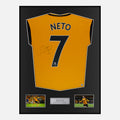 Framed Pedro Neto Signed Wolves Shirt 2020-21 Home [Classic]