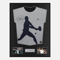 Framed Novak Djokovic Signed Shirt Lacoste Grey [Classic]
