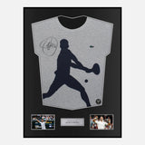 Framed Novak Djokovic Signed Shirt Lacoste Grey [Classic]