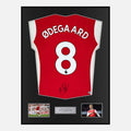Framed Martin Odegaard Signed Arsenal Shirt 2021-22 Home [Classic]