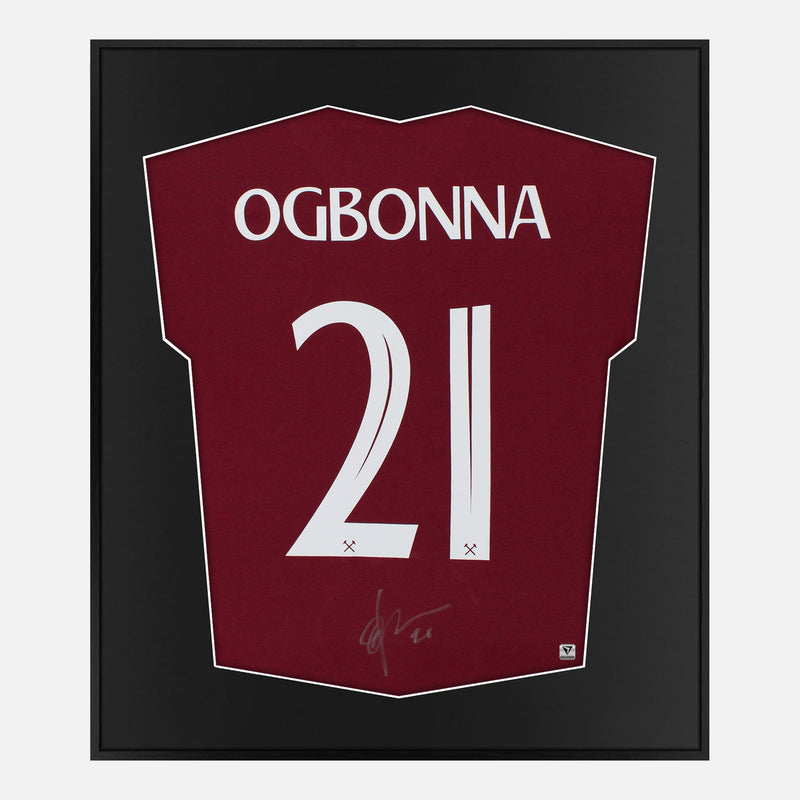 Framed Ogbonna Signed West Ham Shirt, Retro Home [Mini]