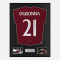 Framed Angelo Ogbonna Signed West Ham United Shirt Fan Home [Classic]