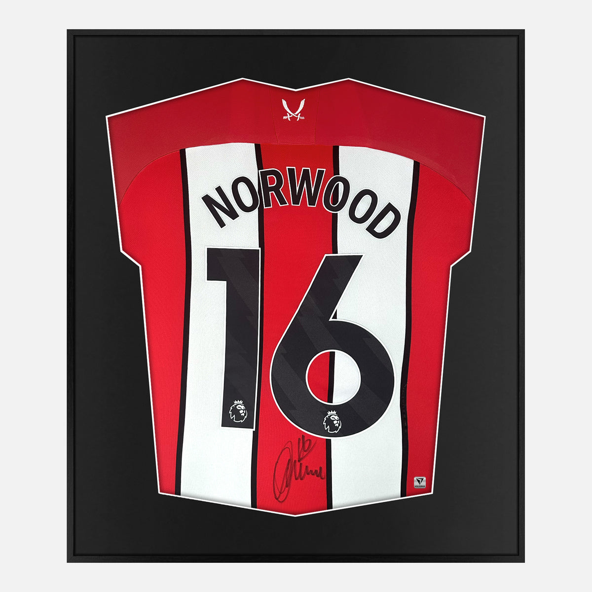 Framed Oliver Norwood Signed Shirt, Sheffield United [Lite] — Authentic signature with NFC and COA | The Vault