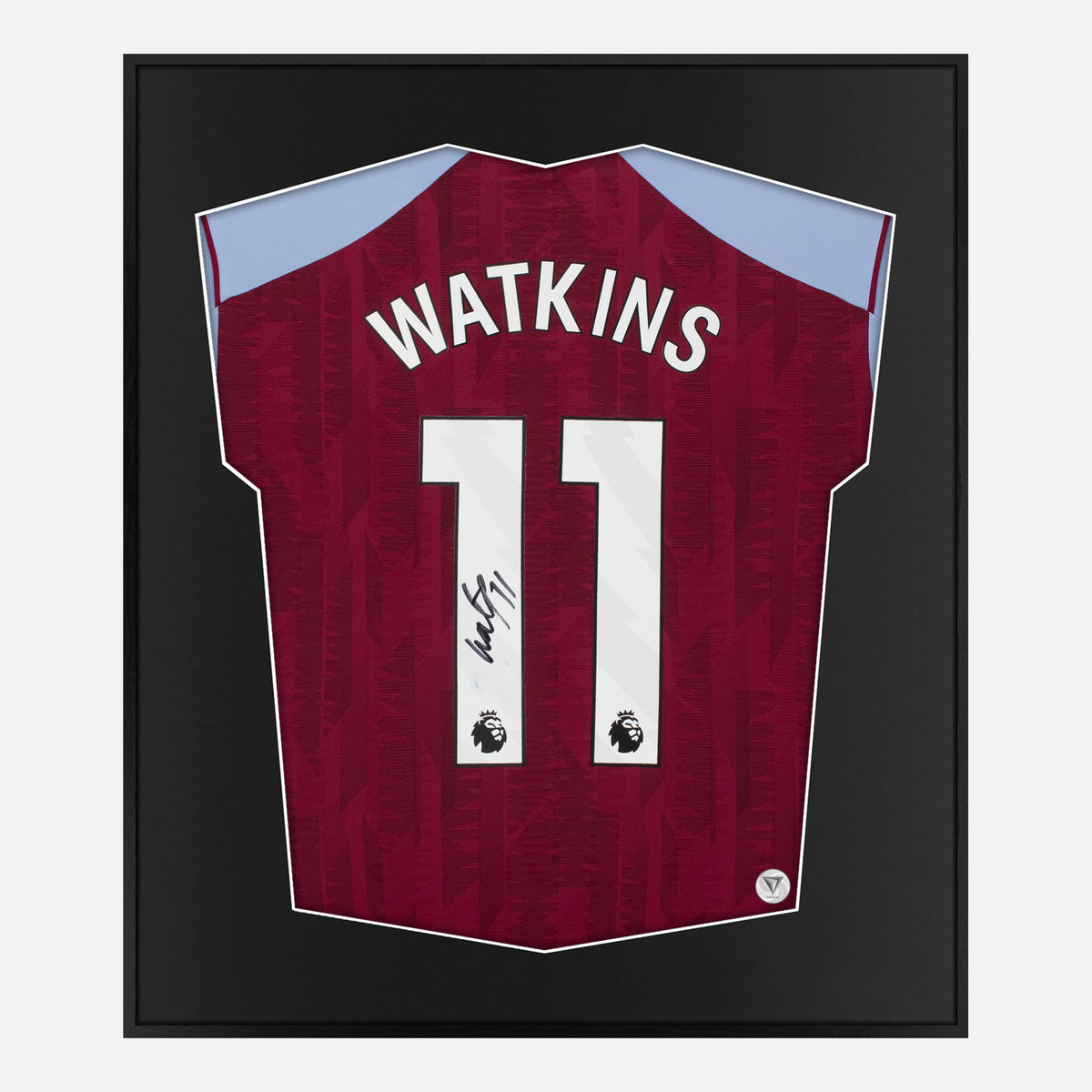 Framed Watkins Signed Aston Villa Shirt Home [Lite] — Authentic signature with NFC and COA | The Vault