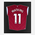 Framed Ollie Watkins Signed Shirt, Aston Villa Home [Lite]