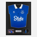 Framed Amadou Onana Signed Everton Shirt 2023-24 Home [Classic]
