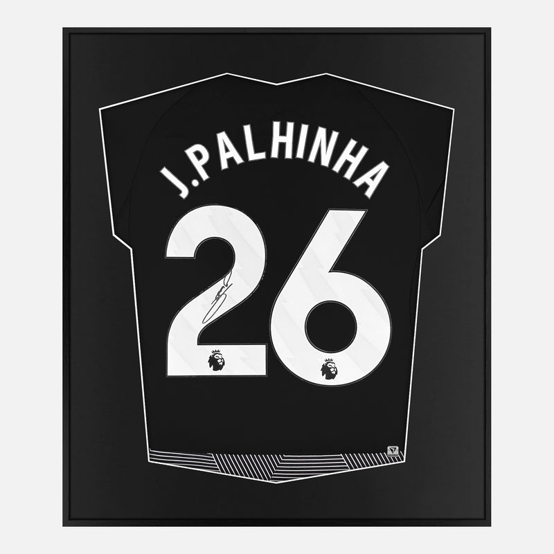 Framed Palhinha Signed Fulham Shirt,  Black Third away [Mini]