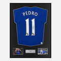 Framed Pedro Signed Shirt Chelsea Home Jersey [Classic]