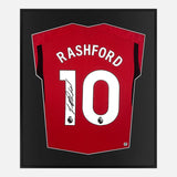 Framed Rashford Signed Shirt, Manchester United Home [Mini]