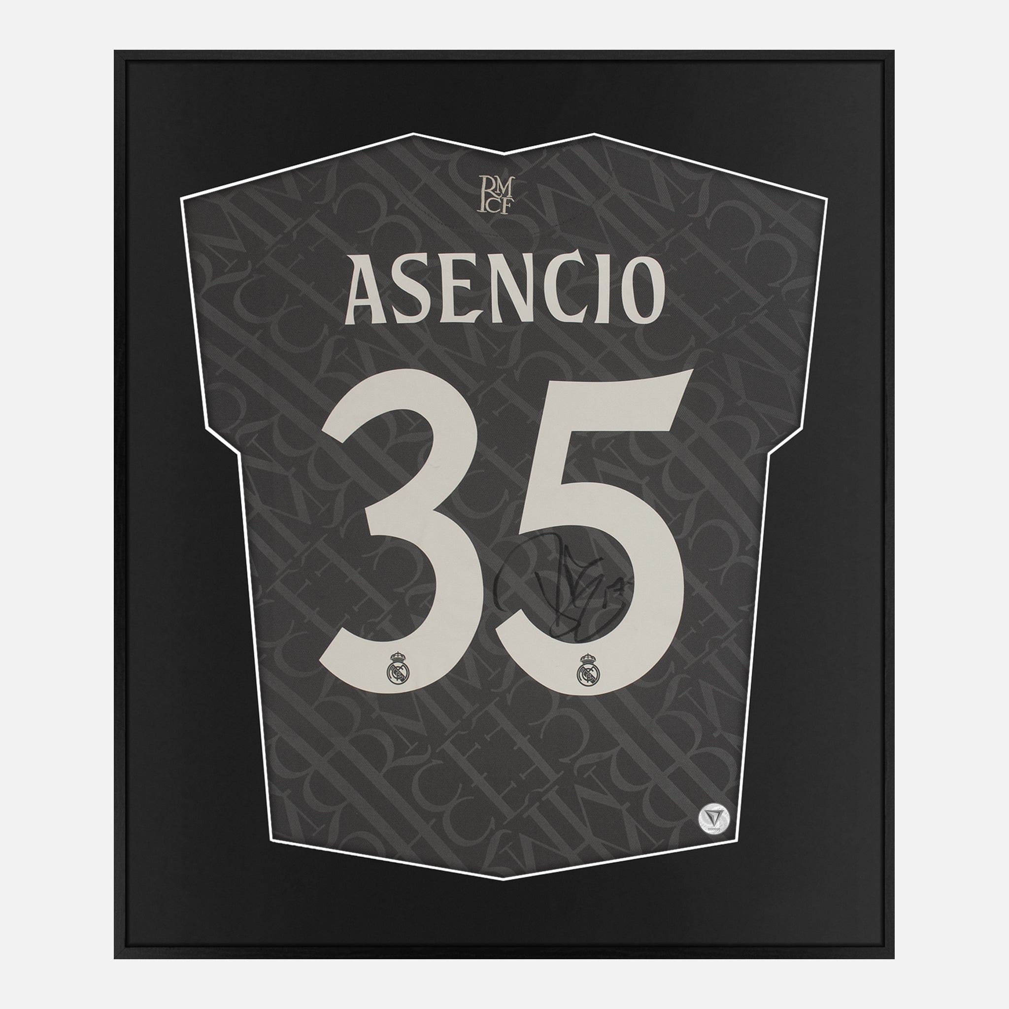 Framed Raúl Asencio Signed Real Madrid Shirt | Lite