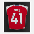 Framed Declan Rice Signed Shirt, Arsenal Home[Lite]