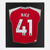 Framed Declan Rice Signed Shirt, Arsenal Home [Mini]