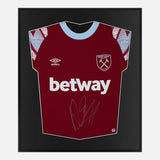 Framed Declan Rice Signed Shirt, Rare West Ham Home [Mini]