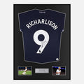 Framed Richarlison Signed Tottenham Hotspur Shirt 2023-24 Away [Classic]