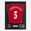 Framed Rio Ferdinand Signed Manchester United Shirt 2006-07 Home [Classic]