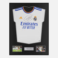 Framed Roberto Carlos Signed Real Madrid Shirt [Classic]