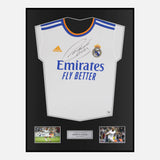 Framed Roberto Carlos Signed Real Madrid Shirt [Classic]