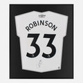 Framed Robinson Signed Fulham Shirt, White Home [Lite]
