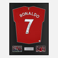 Framed Cristiano Ronaldo Signed Manchester United Shirt Home [Classic]