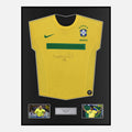 Framed Ronaldo Signed Brazil Shirt 2011-12 Home [Classic]