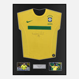 Framed Ronaldo Signed Brazil Shirt 2011-12 Home [Classic]