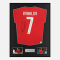 Framed Cristiano Ronaldo Signed Portugal Shirt Home 2025 [Classic]