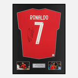 Framed Cristiano Ronaldo Signed Portugal Shirt Home 2025 [Classic]