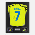 Framed Bukayo Saka Signed Arsenal Shirt 2023-24 Away [Classic]