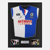 Framed Alan Shearer Signed Blackburn Rovers Shirt 1994-95 Home [Classic]