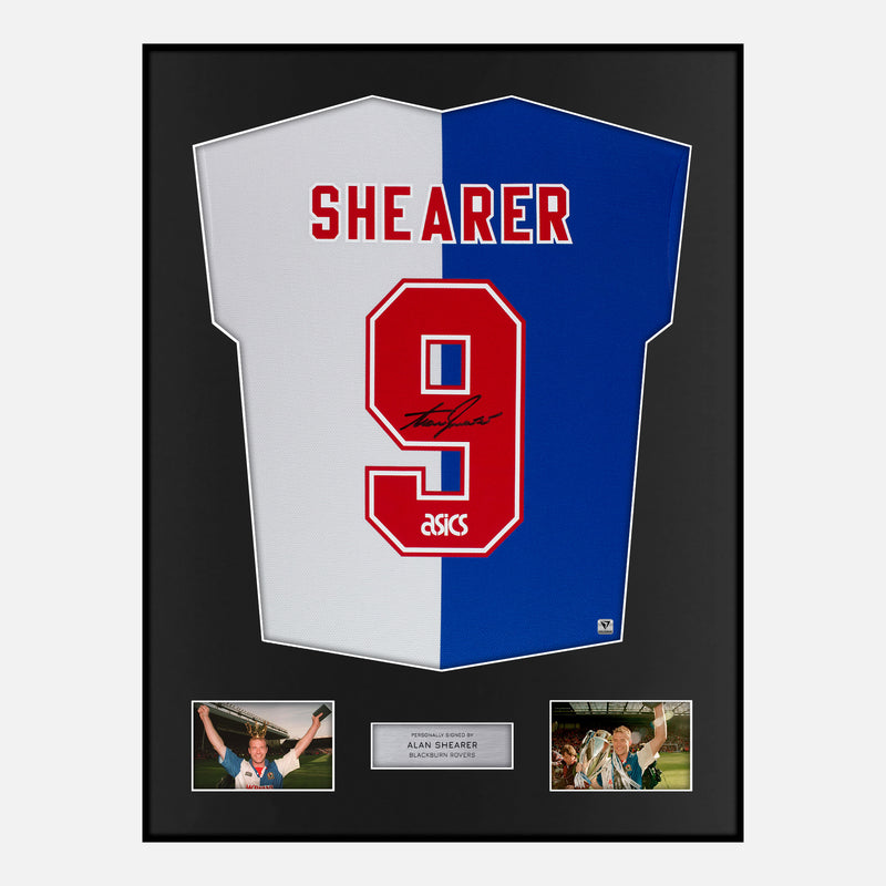 Framed Shearer Signed Blackburn Shirt